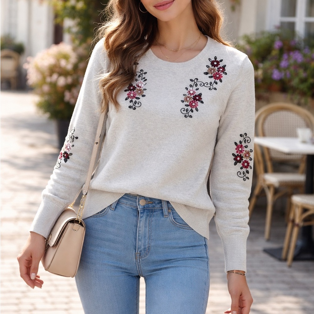 Floral Sweater / Size S